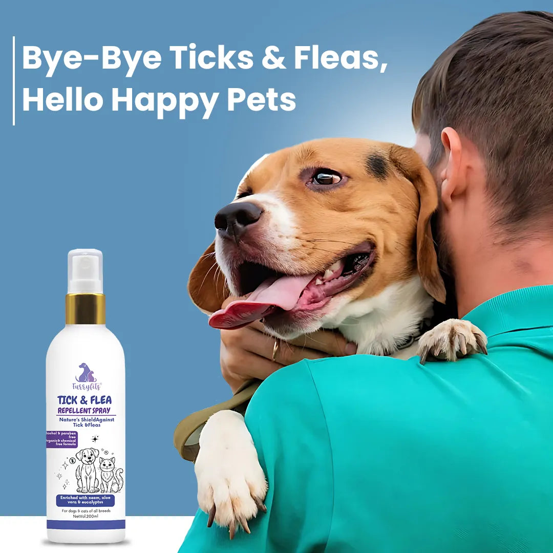 Pet Tick & Flea Repellent Spray for Cats & Dogs