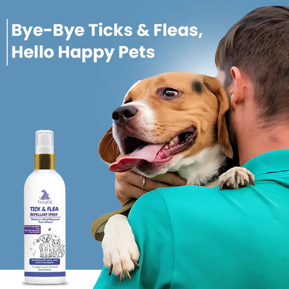 Pet Tick & Flea Repellent Spray for Cats & Dogs