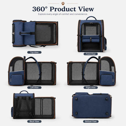 Expandable Pet Carrier Bag With Breathable Mesh Bag For Small Pets