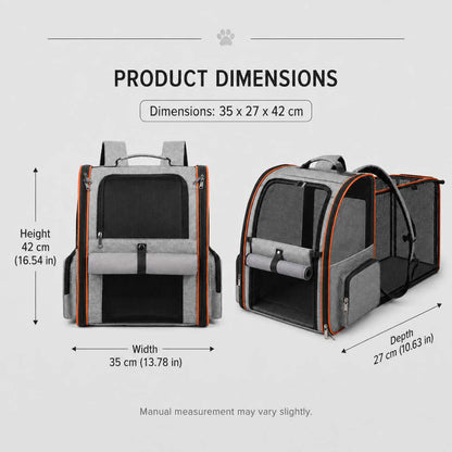 Premium Expandable Cat Backpack Carrier for Travel & Outdoor Use