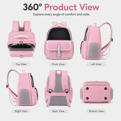 Breathable Pet Carrier Backpack With Front Pocket For Easy Travel