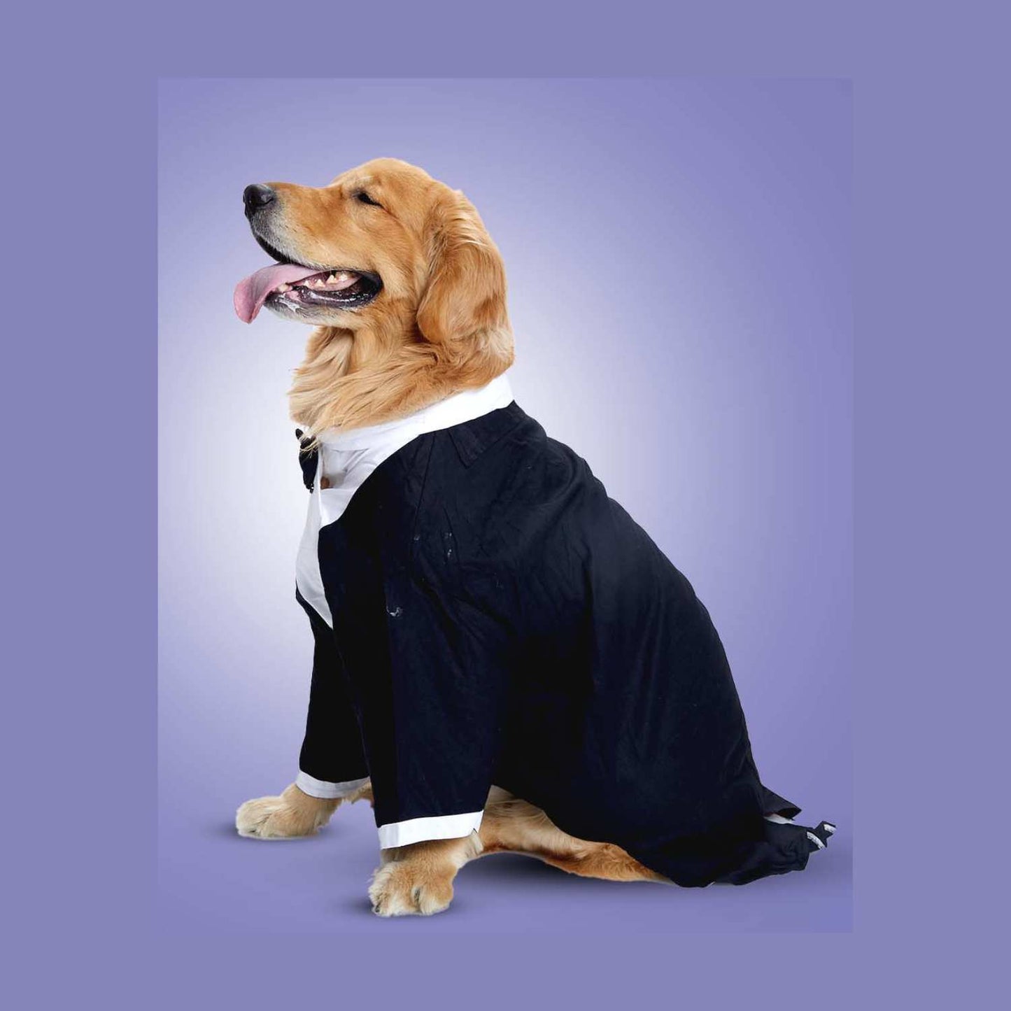 Formal Dog Tuxedo Suit with Bow Tie – Premium Party Wear for Dogs