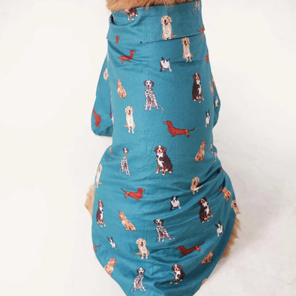 Playful Paws Printed Dog Shirt | Lightweight Casual Summer Wear