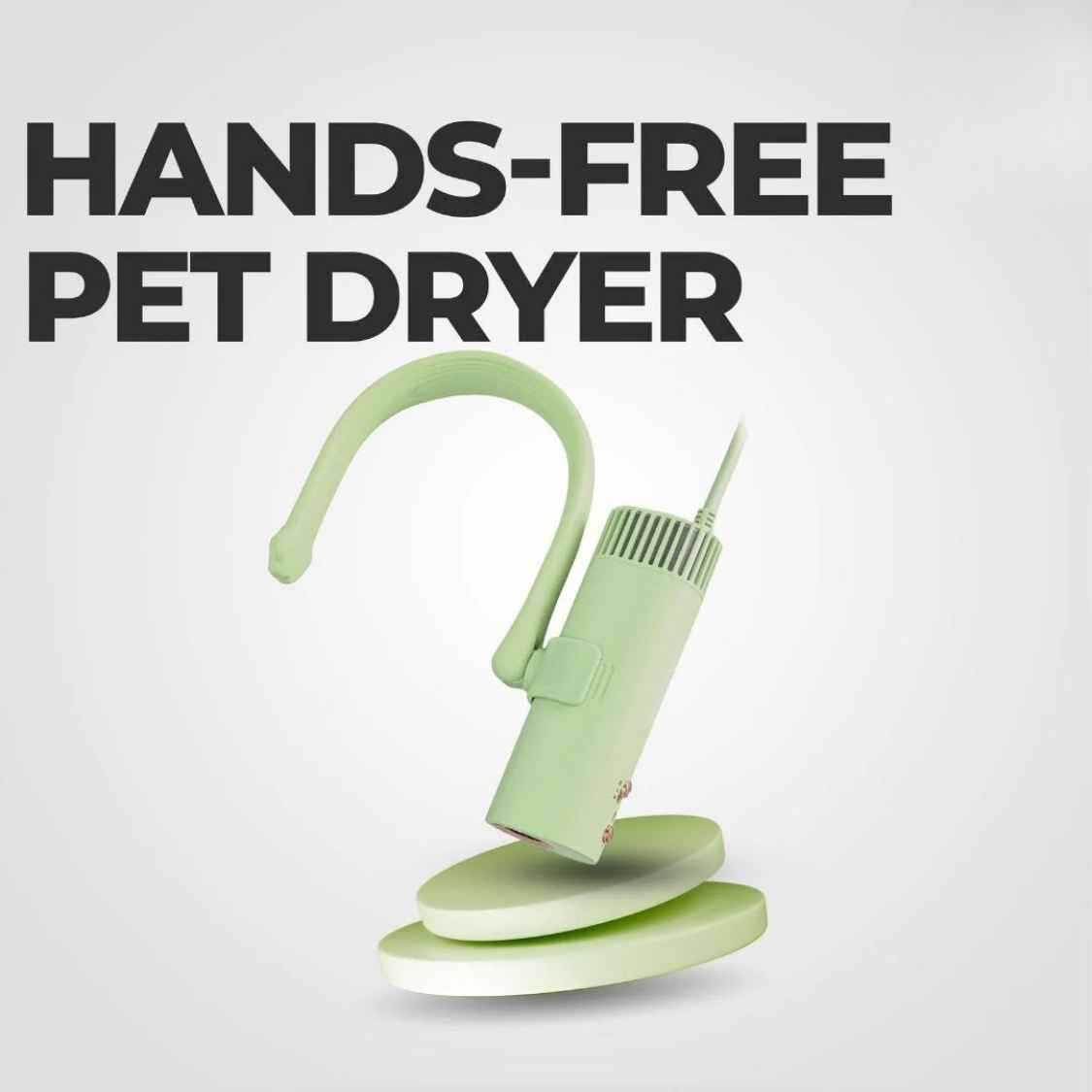 Hands Free Pet Dryer Neck Hanging | Quiet & Fast Pet Grooming Dryer
