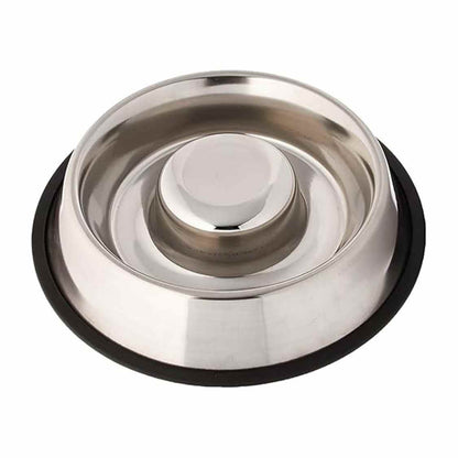 Stainless Steel Slow Feeding Dog Bowl for Pets
