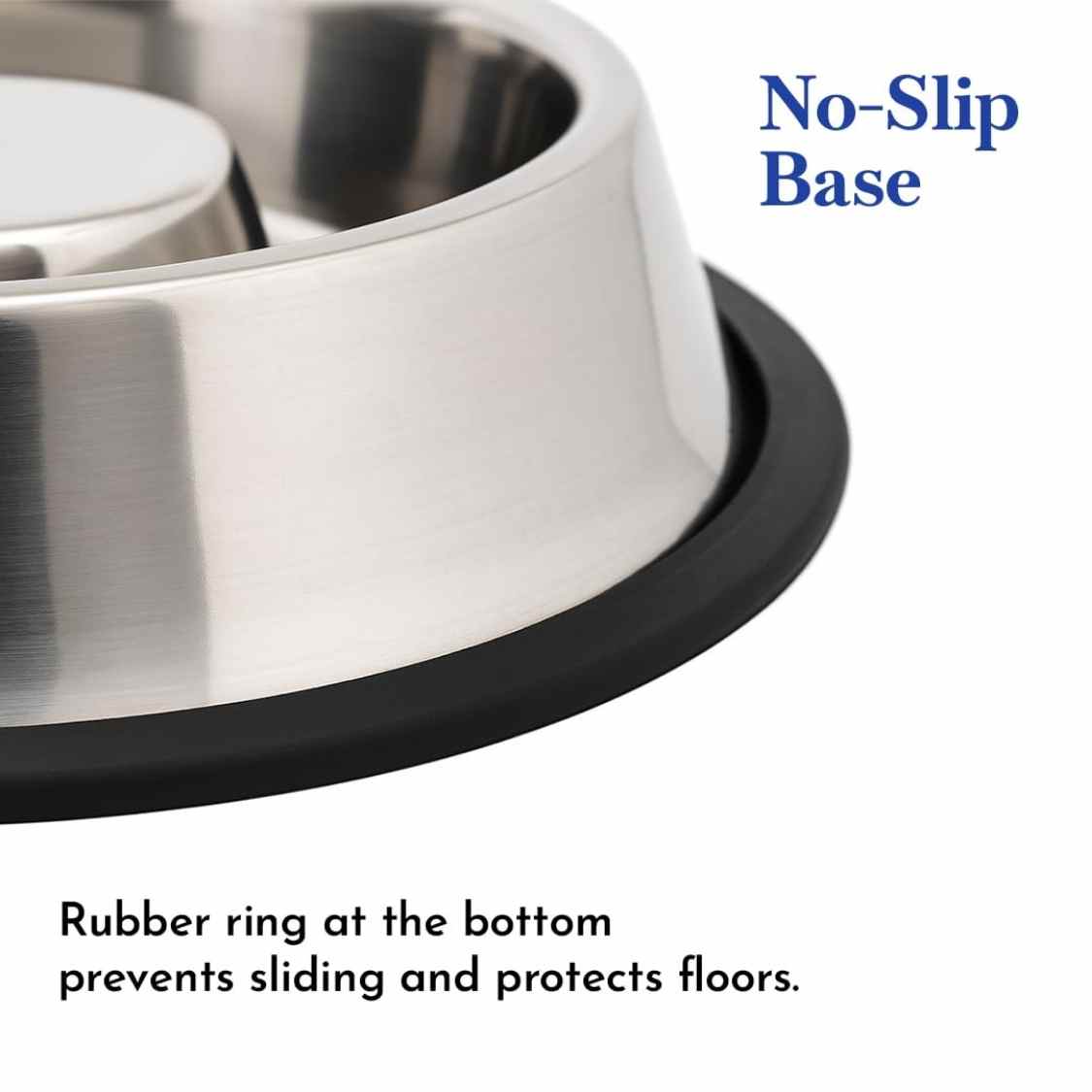 Stainless Steel Slow Feeding Dog Bowl for Pets