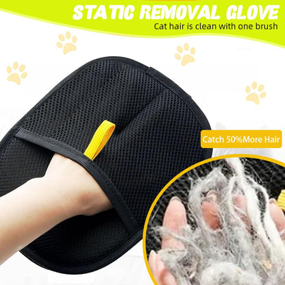 Pet Hair Removal Gloves | Grooming & Cleaning Mitt for Pets