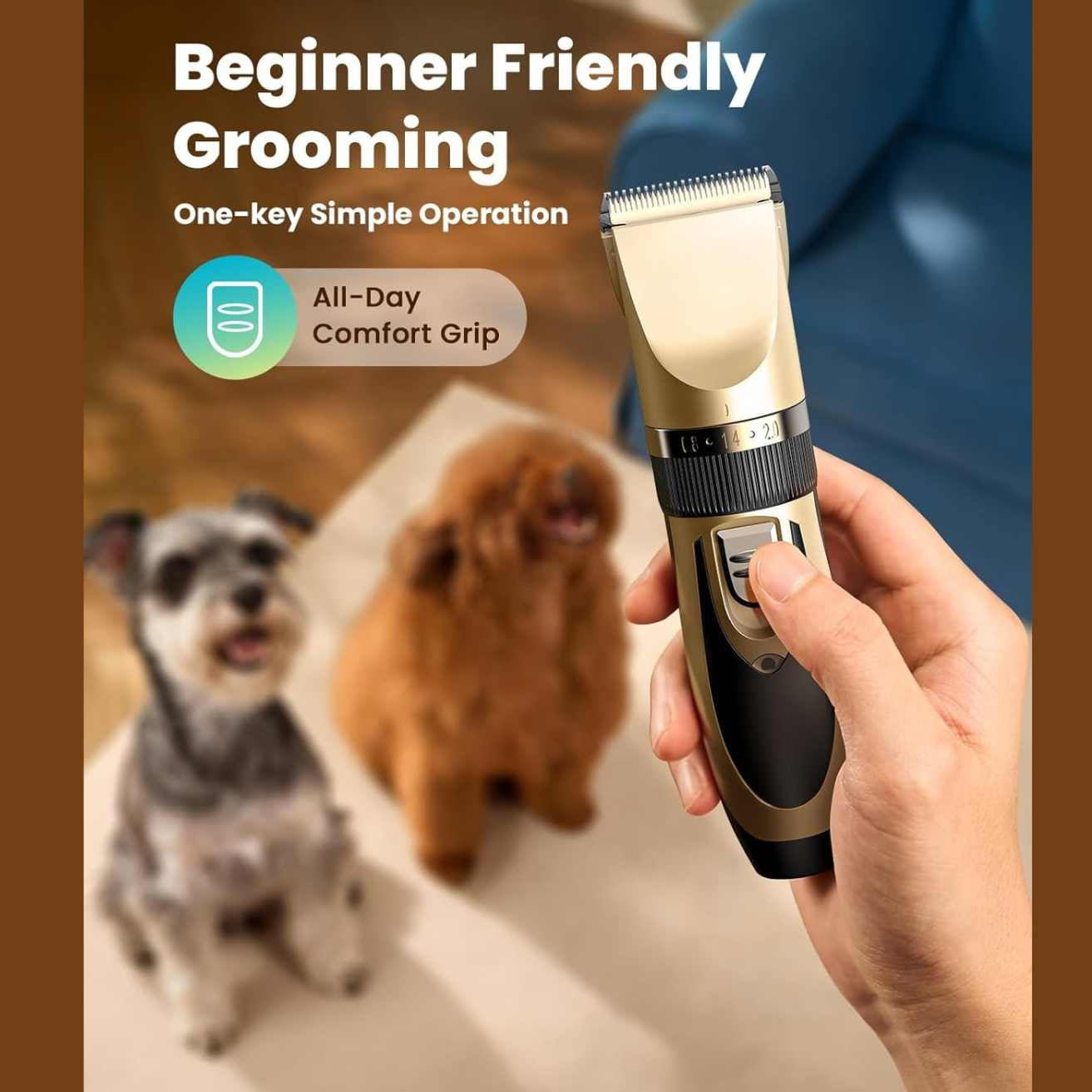 Professional Pet Grooming Clipper Kit | Silent Dog & Cat Hair Trimmer