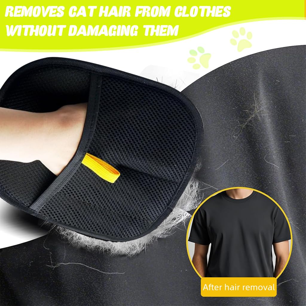 Pet Hair Removal Gloves | Grooming & Cleaning Mitt for Pets