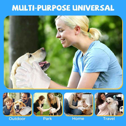 Soft Pet Glove Wipes for Daily Care | Dogs & Cats (6 pcs)