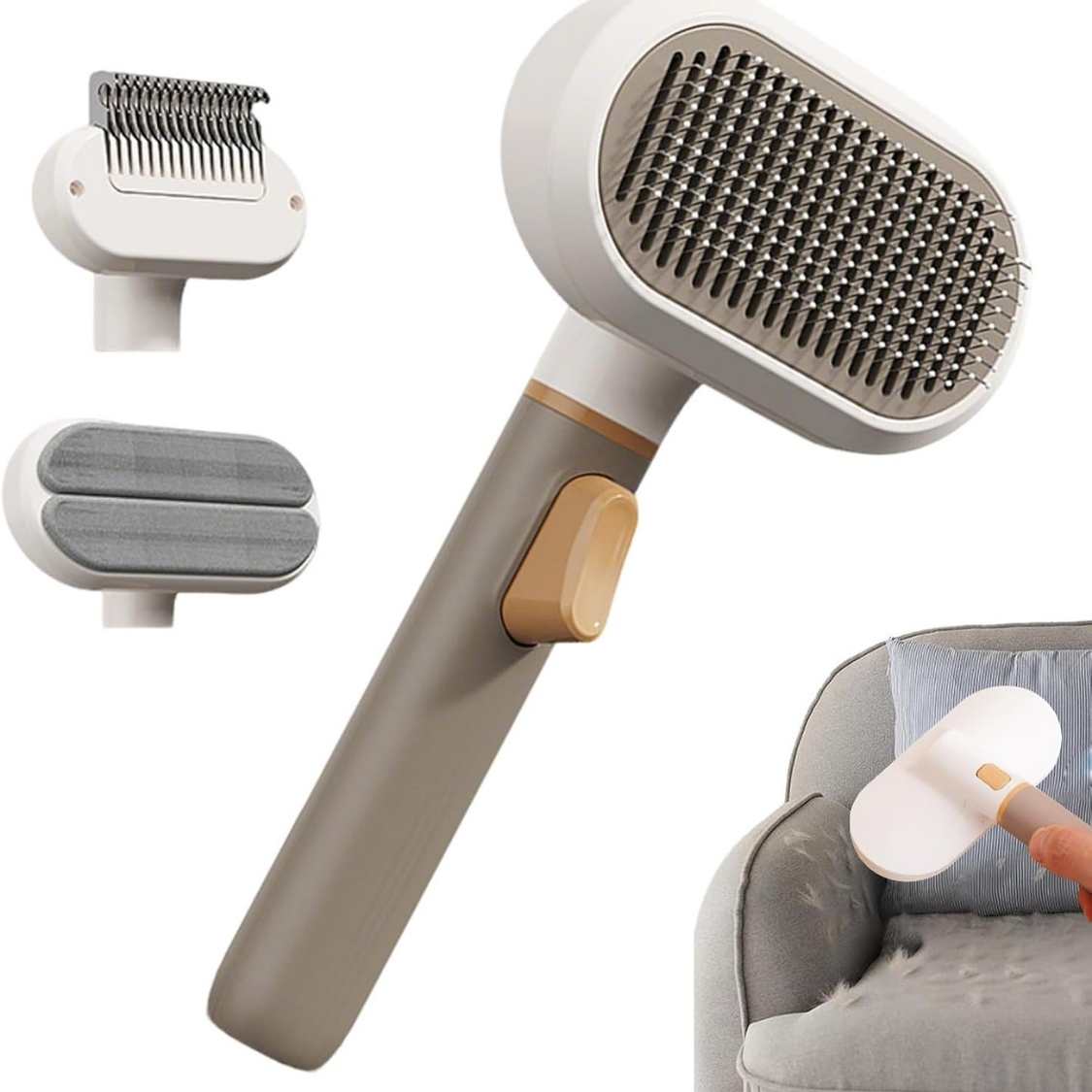 3-in-1 Pet Grooming Comb for Dogs & Cats | Desheding & Demating Brush