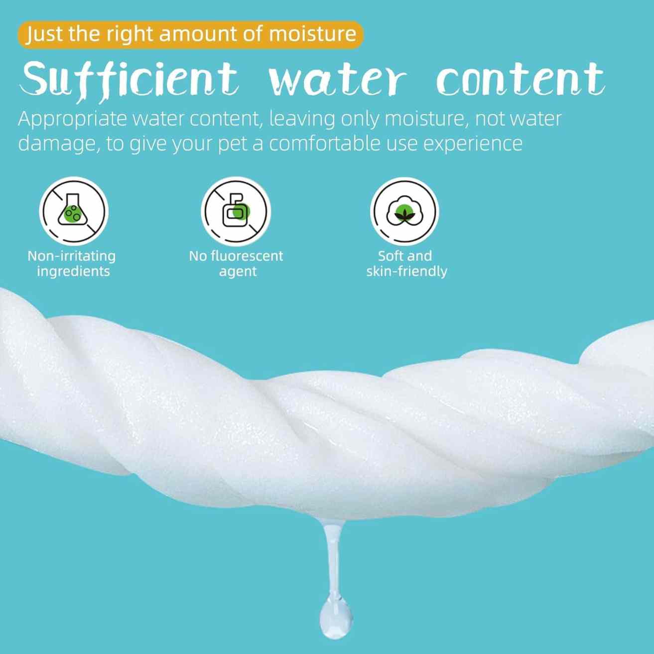 Antibacterial Pet Wet Wipes for Dogs & Cats (80 Pcs)