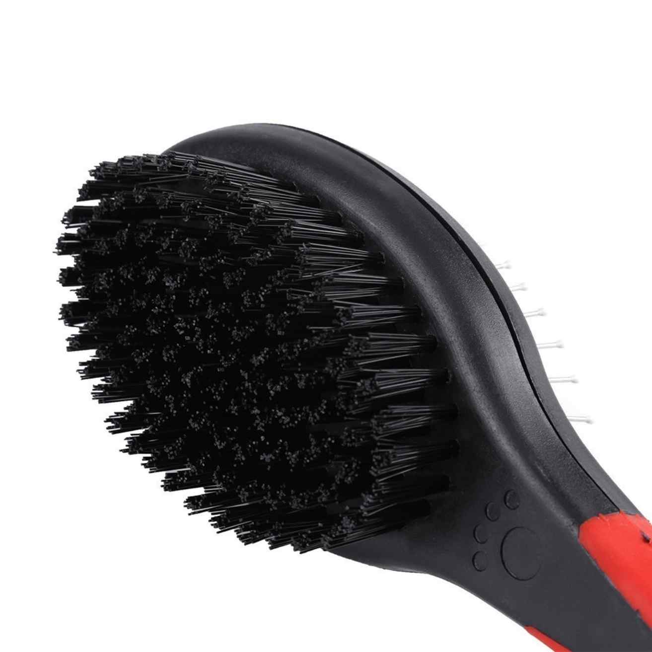 Double Sided Pet Grooming Brush | Plastic Handle Pet Shedding Comb
