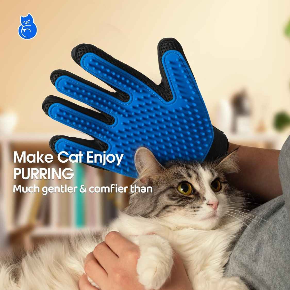 Pet Hair Remover Gloves | Dog & Cat Shedding Gloves (1 Pair)