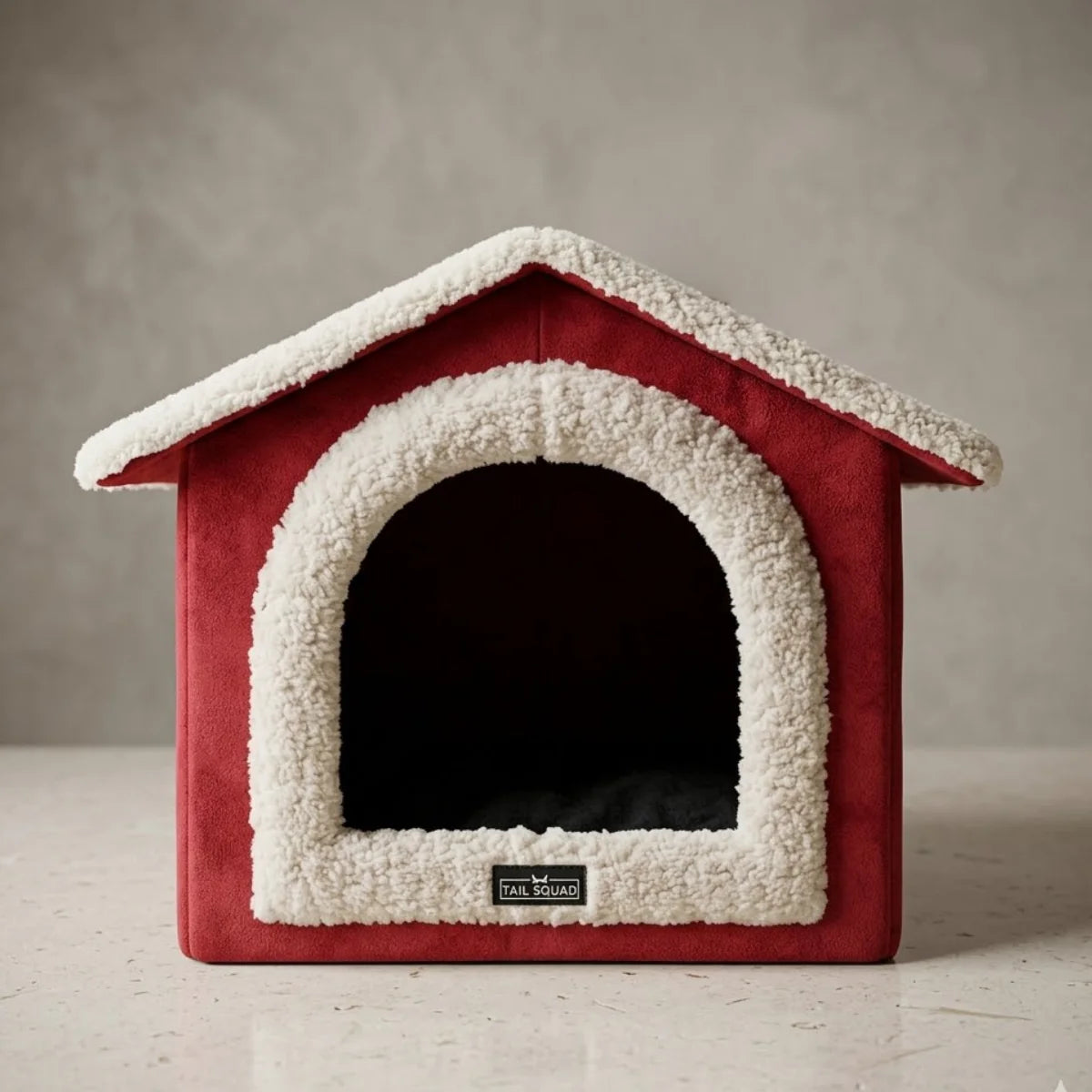 Cozy House Bed For Cats & Small Dogs | Soft Plush Pet Cave