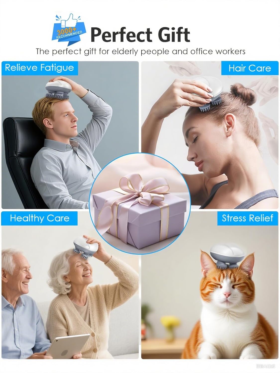 Electric Pet Massager | Relaxing Head & Body Massager for Pets