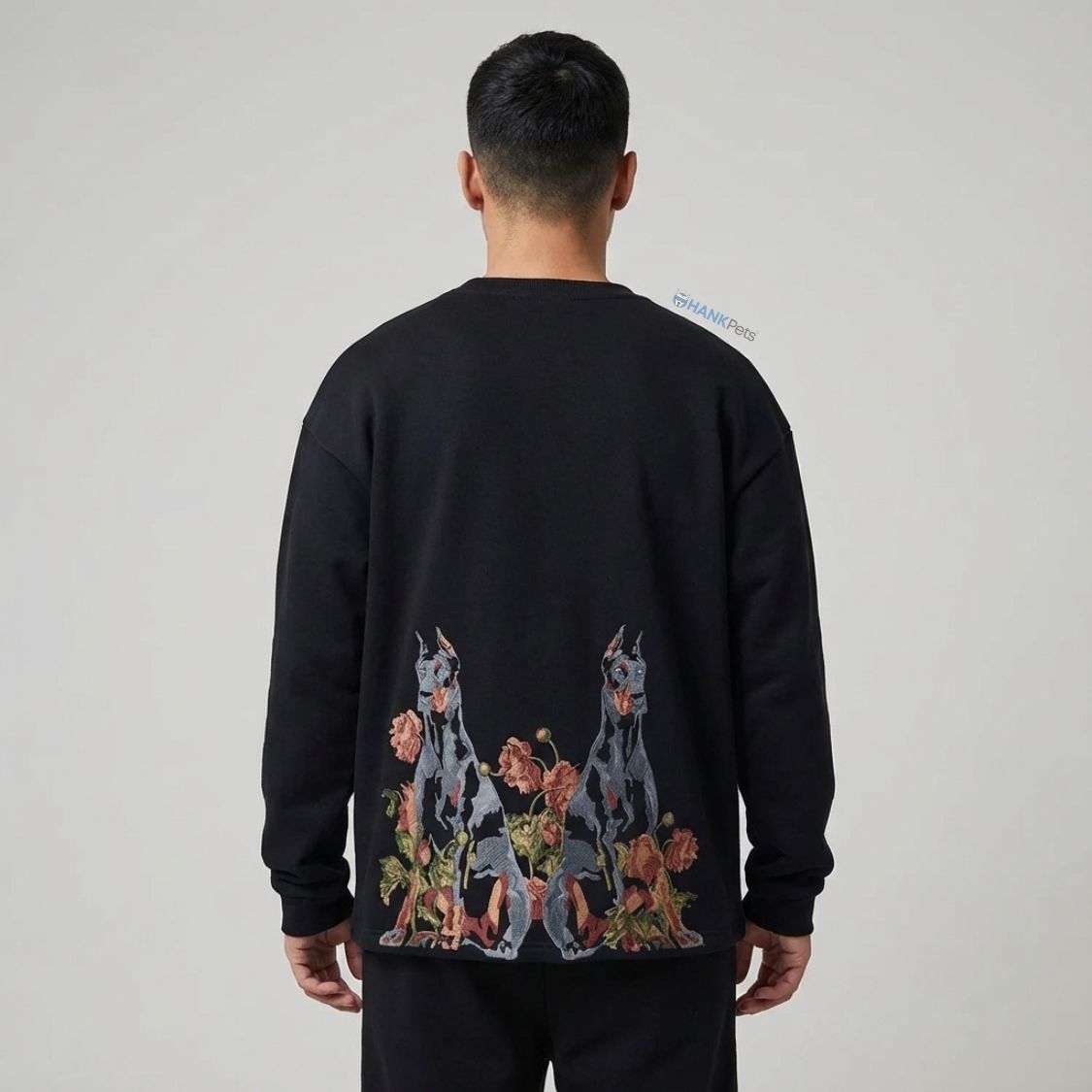 Unisex Twin Doberman Premium Embroidery Sweatshirt