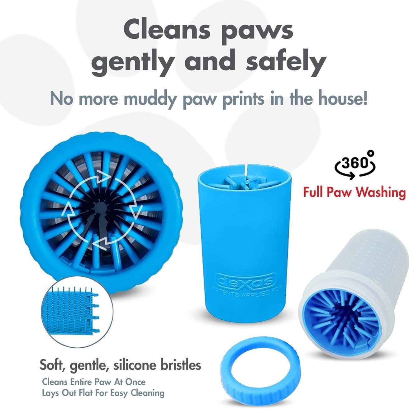 Dog Paw Cleaner Cup | Portable Pet Paw Washer with Soft Bristles
