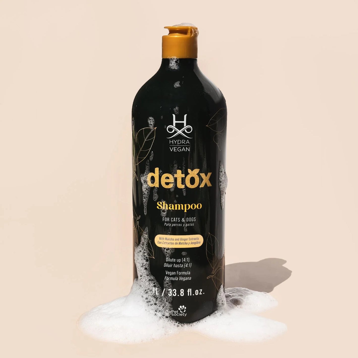 Hydra Vegan Detox Shampoo for Dogs & Cats | Deep Clean & Healthy Coat (1L)