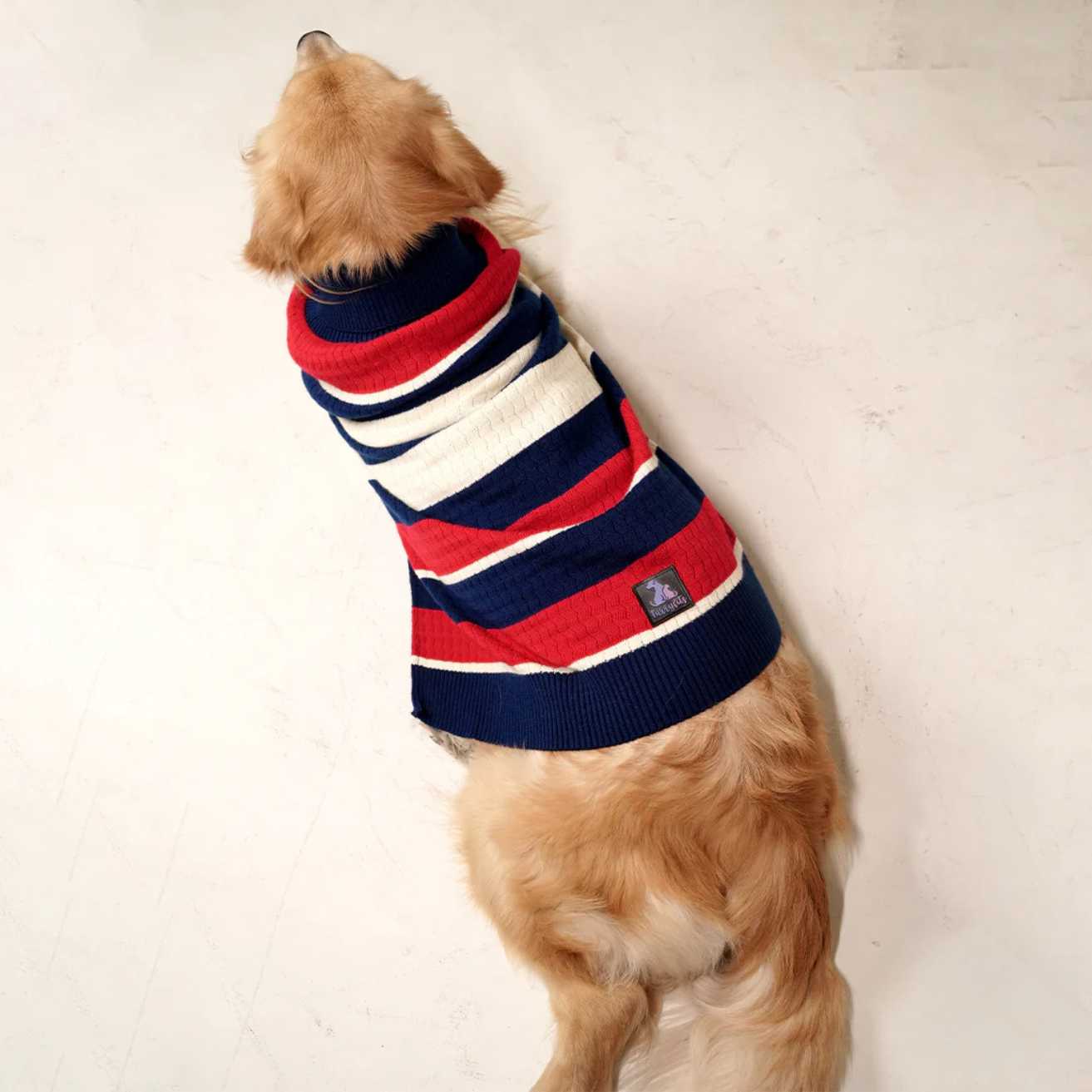 CruiseLine Knit Sweater | Classic Navy Winter Pet Sweater