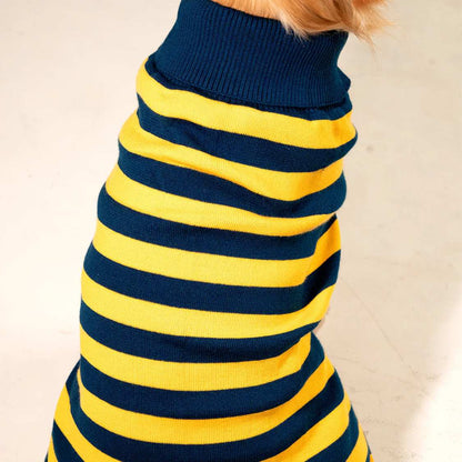Honeybee Hug Sweater | Cozy Yellow Knit Pet Sweater