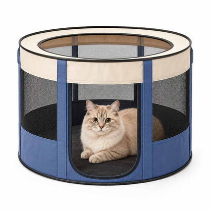 Foldable Pet Playpen Tent For Cats & Small Dogs