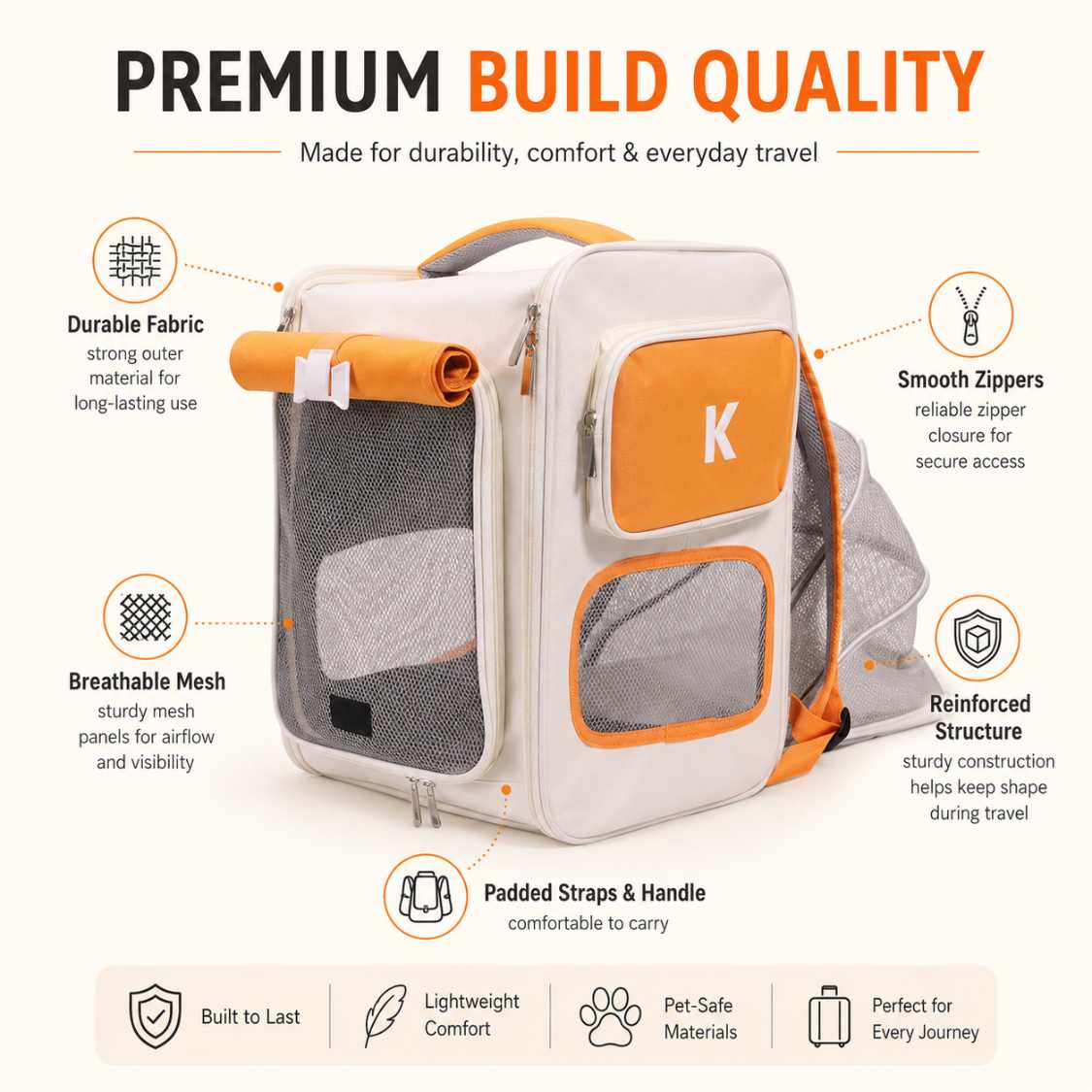 Expandable Pet Carrier Backpack for Cats & Small Dogs