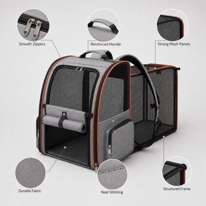 Premium Expandable Cat Backpack Carrier for Travel & Outdoor Use
