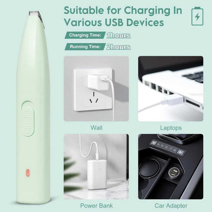Pet Mini Paw Trimmer | Rechargeable Low Noise Grooming For Dogs & Cats