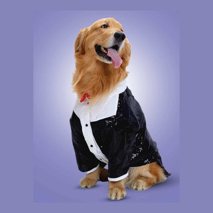 Formal Dog Tuxedo with Bow Tie – Sparkle Party Collection