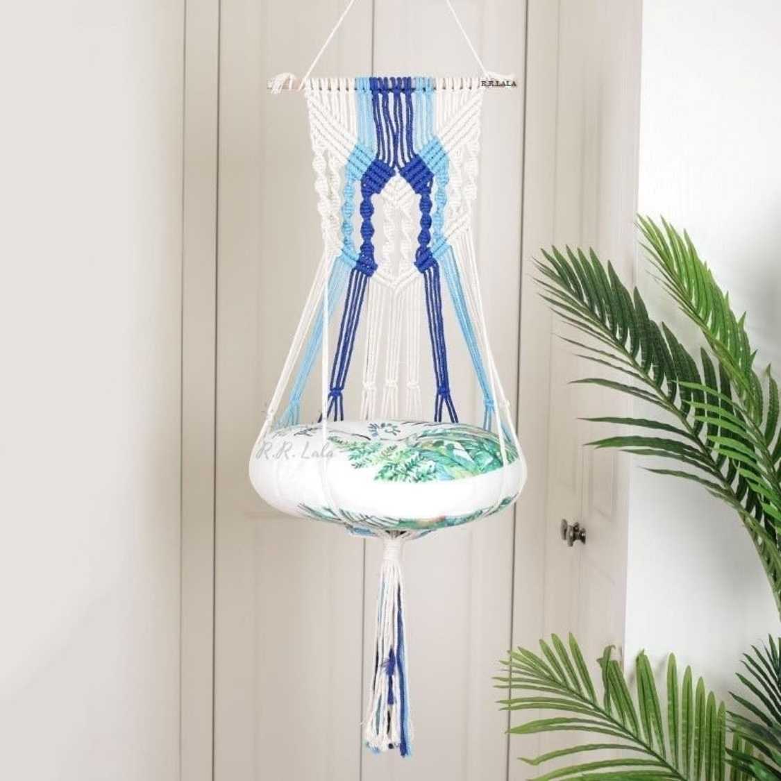 Macrame Pet Swing Bed | Hanging Cat & Dog Bed Without Pillow