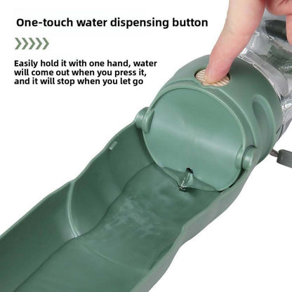 Portable Pet Water Bottle with Food Storage | Travel Dog Bottle