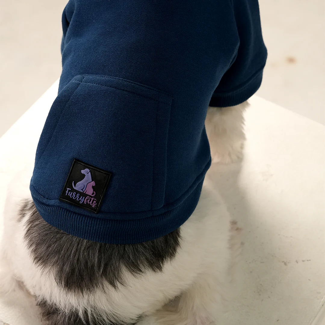 MidSky Lounge Hoodie | Cool Blue Winter Pet Hoodie