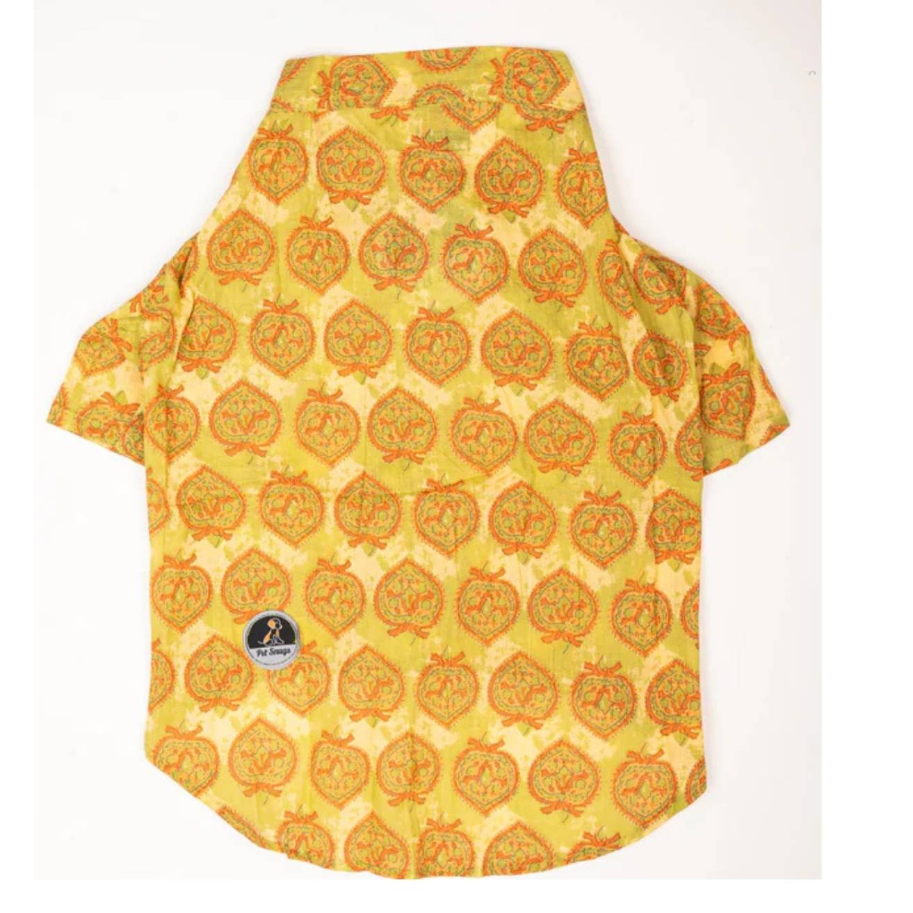 Traditional Green Printed Yellow Kurta for Dogs