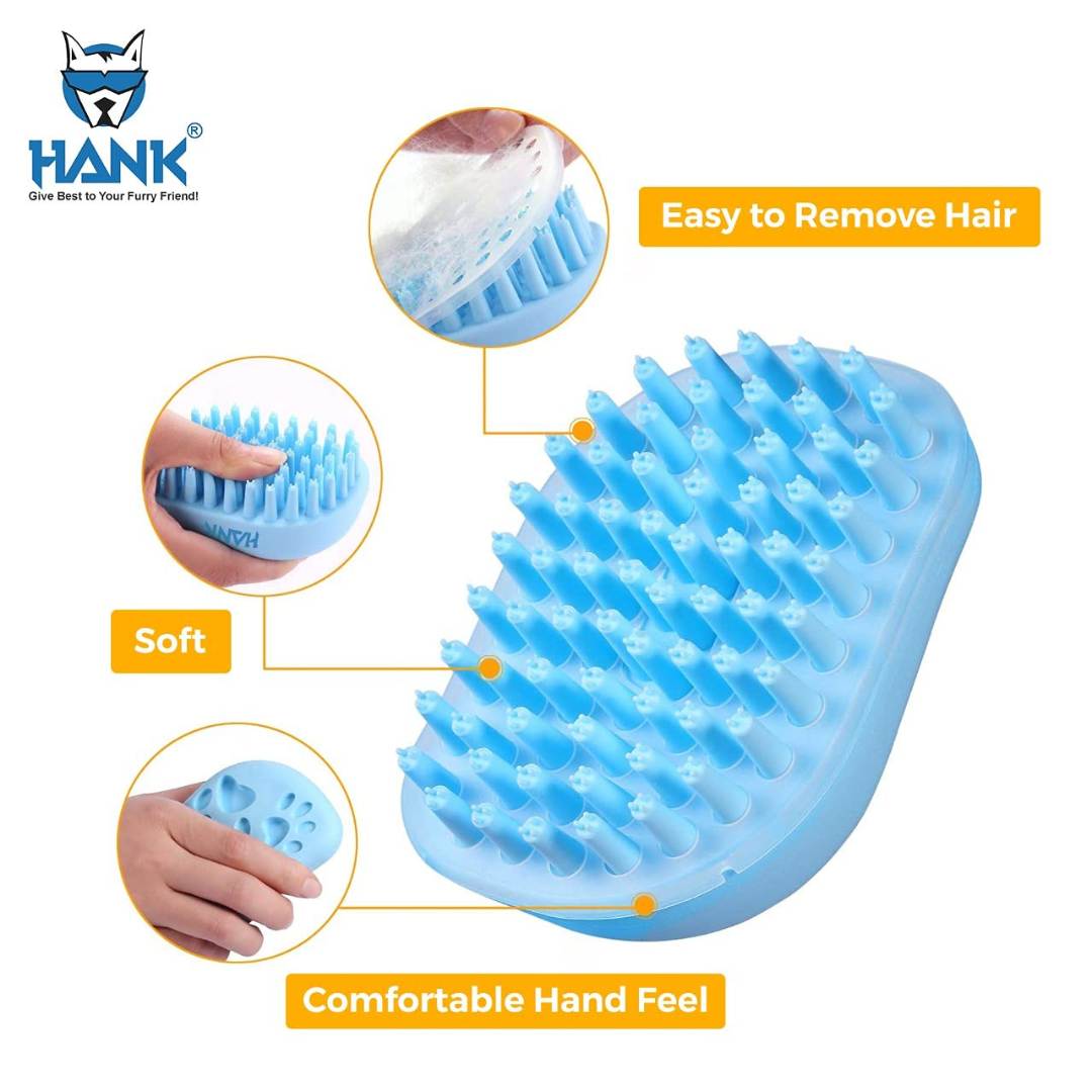 HANK 3 in 1 Pet Bath Brush - Bathing, Massage & Grooming in One