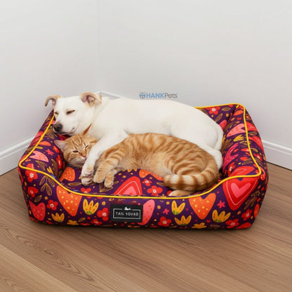 Washable Printed Lounger Bed for Dogs & Cats