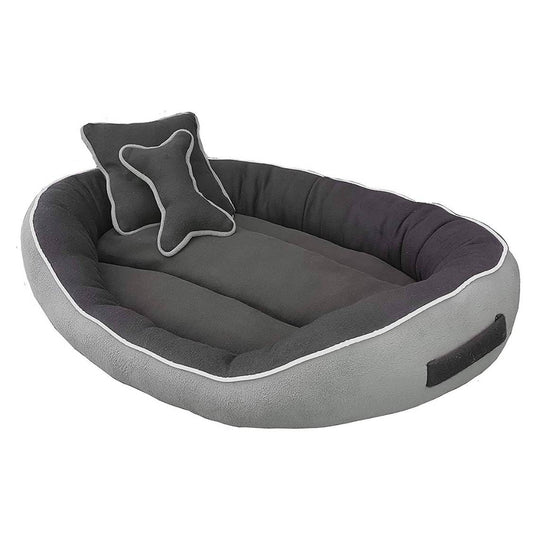 Pet Bed With Anti-Skid Bottom & Machine Washable (Gray)