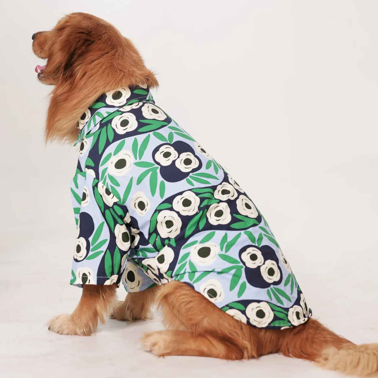 Tropical Bloom Designer Dog Shirt | Floral Summer Casual Outfit for Dogs
