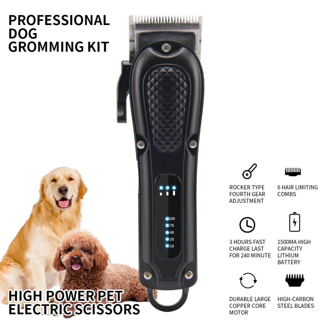 Pet Hair Trimmer – Safe & Easy Grooming for Dogs & Cats
