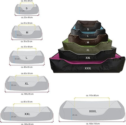 Soft Reversible Pet Bed for Cats & Small Dogs (Yellow Grey)