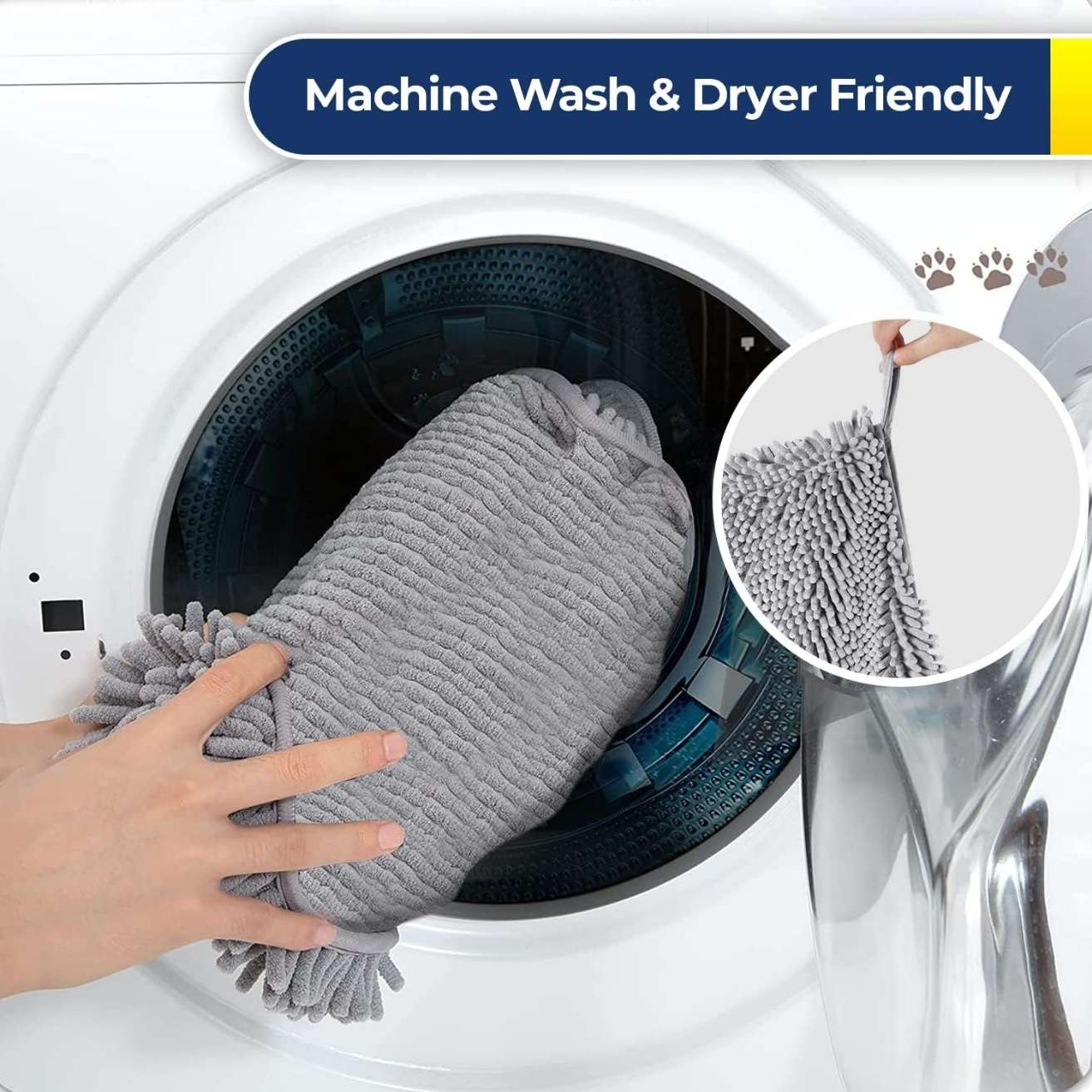 Microfiber Pet Drying Towel Gloves for Dogs & Cats | Quick Dry Pet Bath Towel