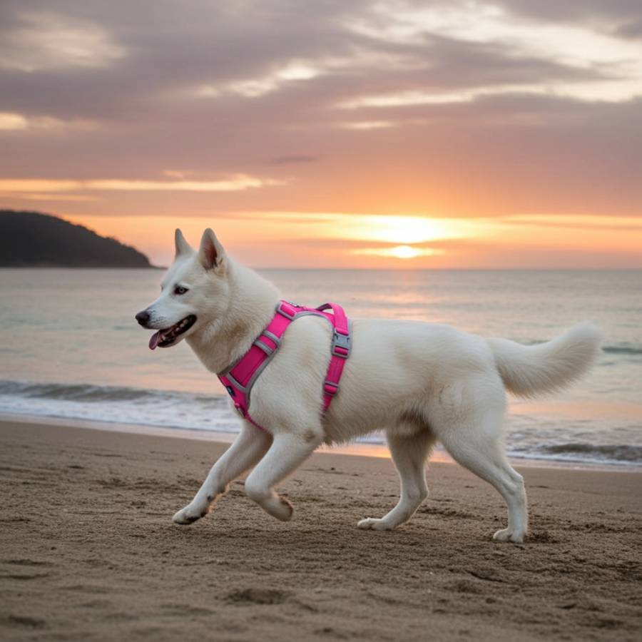HANK No Pull 3M Reflective Dog Harness | Pink