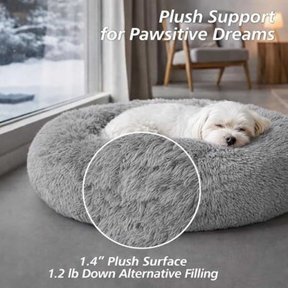 Donut Pet Bed for Cats & Dogs – Soft, Washable & Reversible