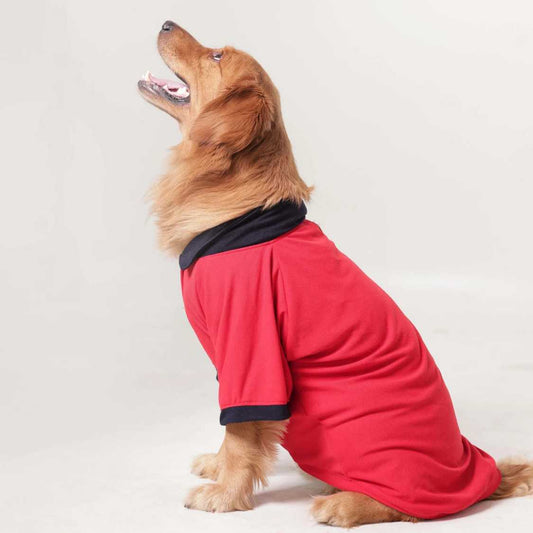 Classic Polycotton Dog T-Shirt | Soft & Breathable Everyday Dog Clothing (Red)
