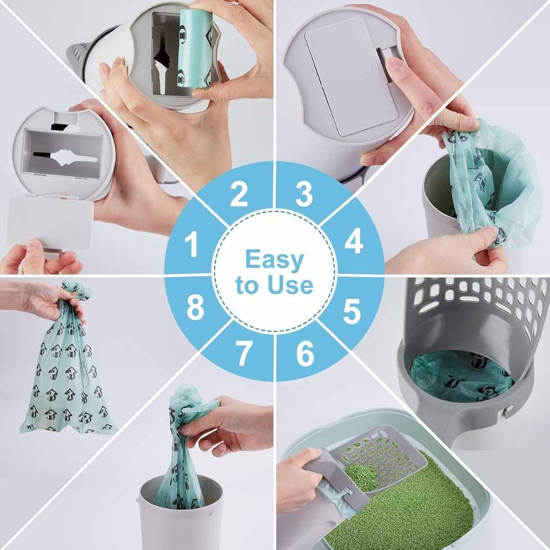 Cat Litter Scooper With Holder | All-In-One Cleaning Tool