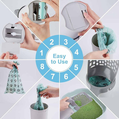 Cat Litter Scooper With Holder | All-In-One Cleaning Tool