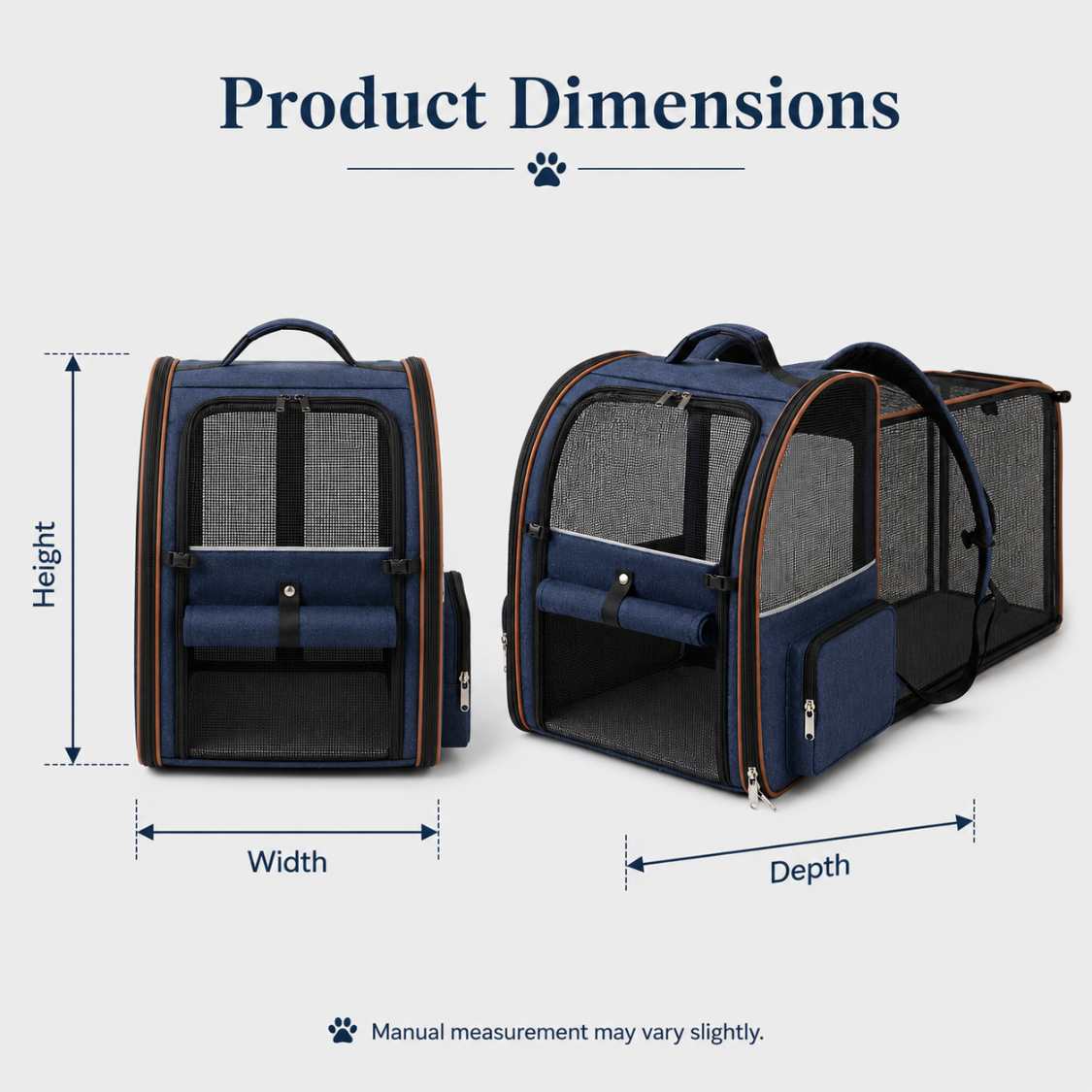 Expandable Pet Carrier Bag With Breathable Mesh Bag For Small Pets