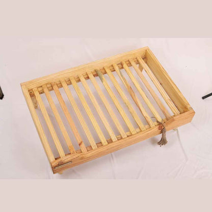 Large Wooden Pet Bed With Cushion | Comfortable Dog Bed