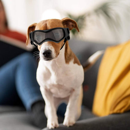 Dog Sunglasses For UV Protection & Windproof Comfortable Soft Adjustable Straps for Small Dog Puppy