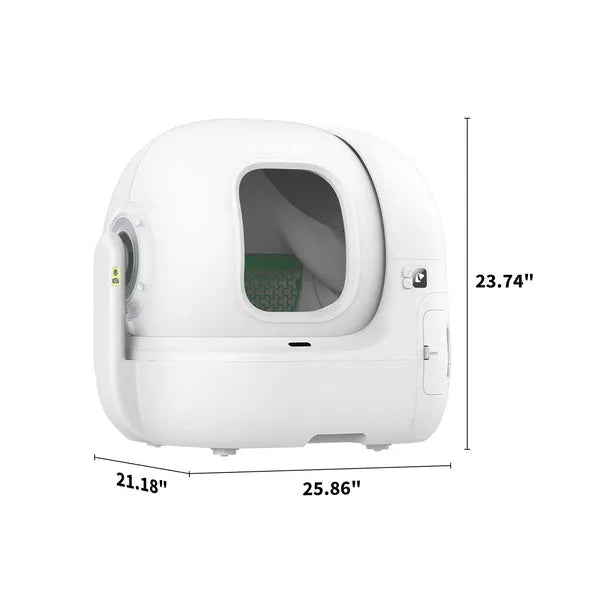 Purabot Max Pro Automatic Self-Cleaning Cat Litter Box (White)